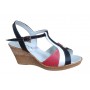 Sandale dama din piele naturala, cu platforme de 7 cm - S61NAR